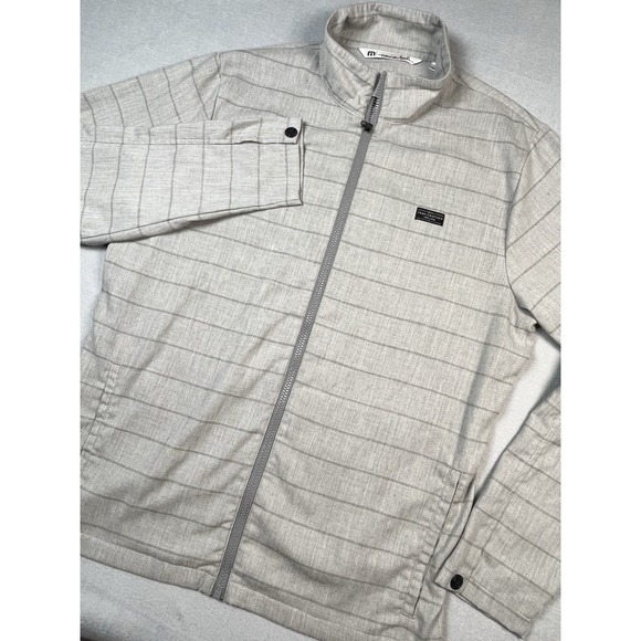 Travis Mathew‎ Fist cuffs Full Zip Jacket Me Large Gray Stretch Golf Outdoor